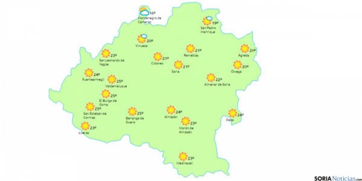 Día soleado en toda la provincia./ www.eltiempo.es