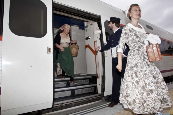 Llegada del tren turístico machadiano Campos de Soria.