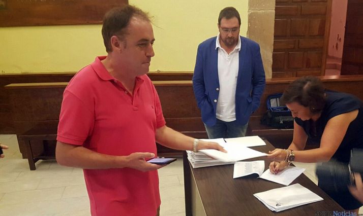 Benito Serrano, alcalde de Golmayo, en la sesión este lunes./SN