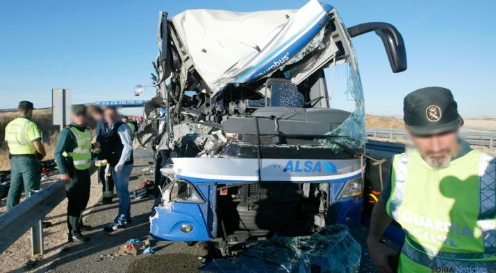 Accidente de tráfico en Adradas, Soria.