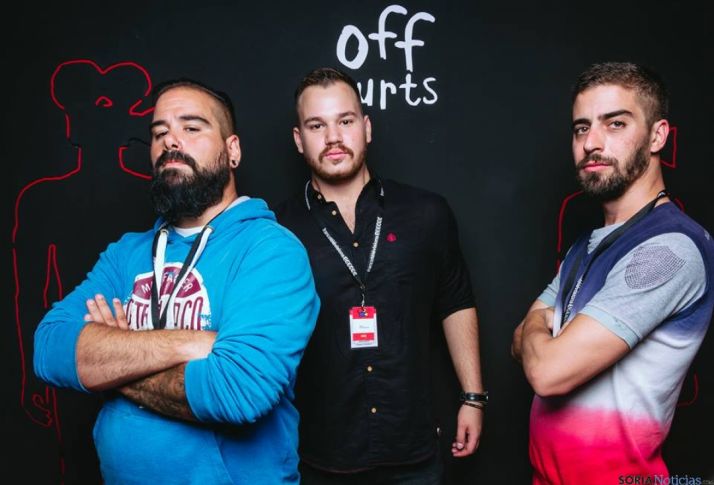 De izda. a dcha: Sergio De Miguel, Bruno Veljanovski y Diego Mayor Off Courts Trouville 2016.