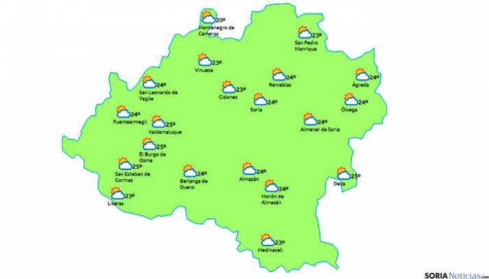 El tiempo en Soria. / www.tiempo.es.
