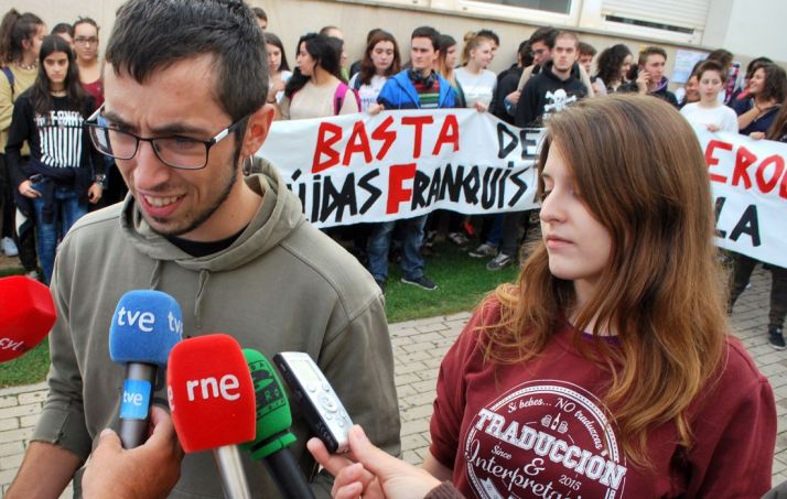 Una imagen de la concentración este miércoles en el Campus./SN