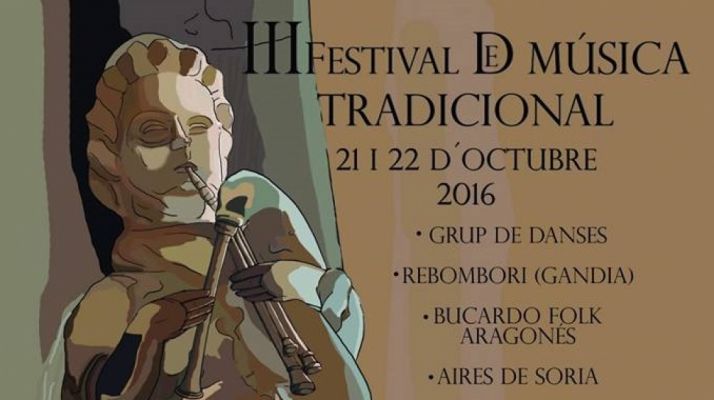 Parte del cartel del III Festival de Música Tradicional de Gandía.