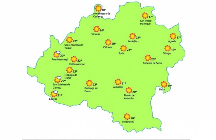 Mapa para este lunes./eltiempo.es