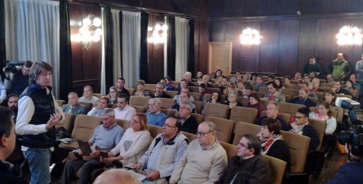 Imagen del foro esta noche en el ayuntamiento de Soria. / SN