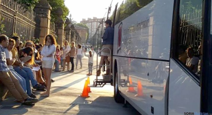 La unidad móvil en El Espolón./SN