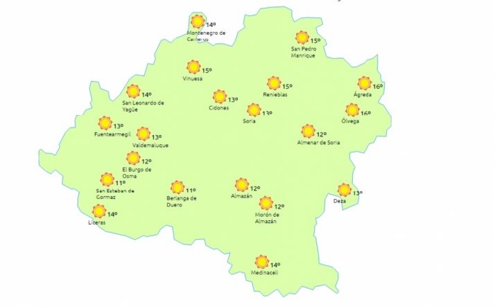 Mapa Soria /eltiempo.es
