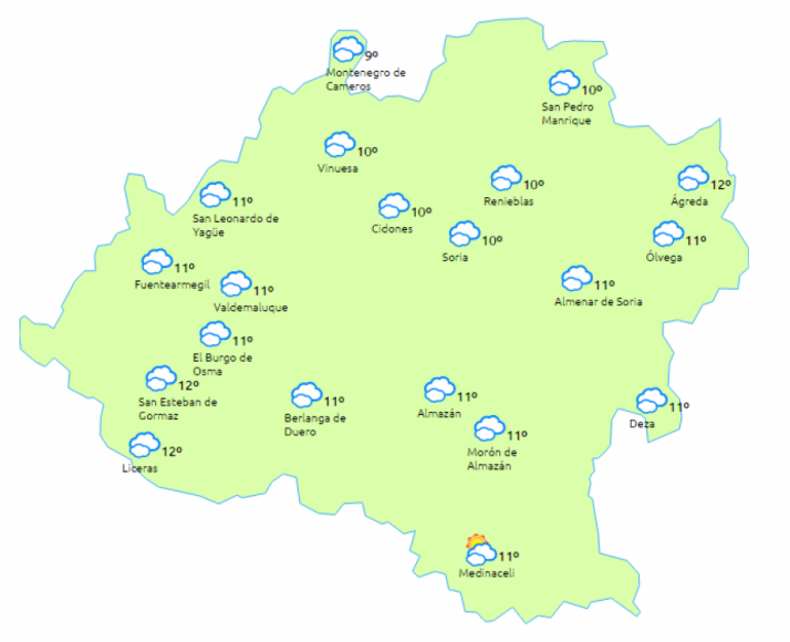 El mapa del tiempo este domingo. /eltiempo.es