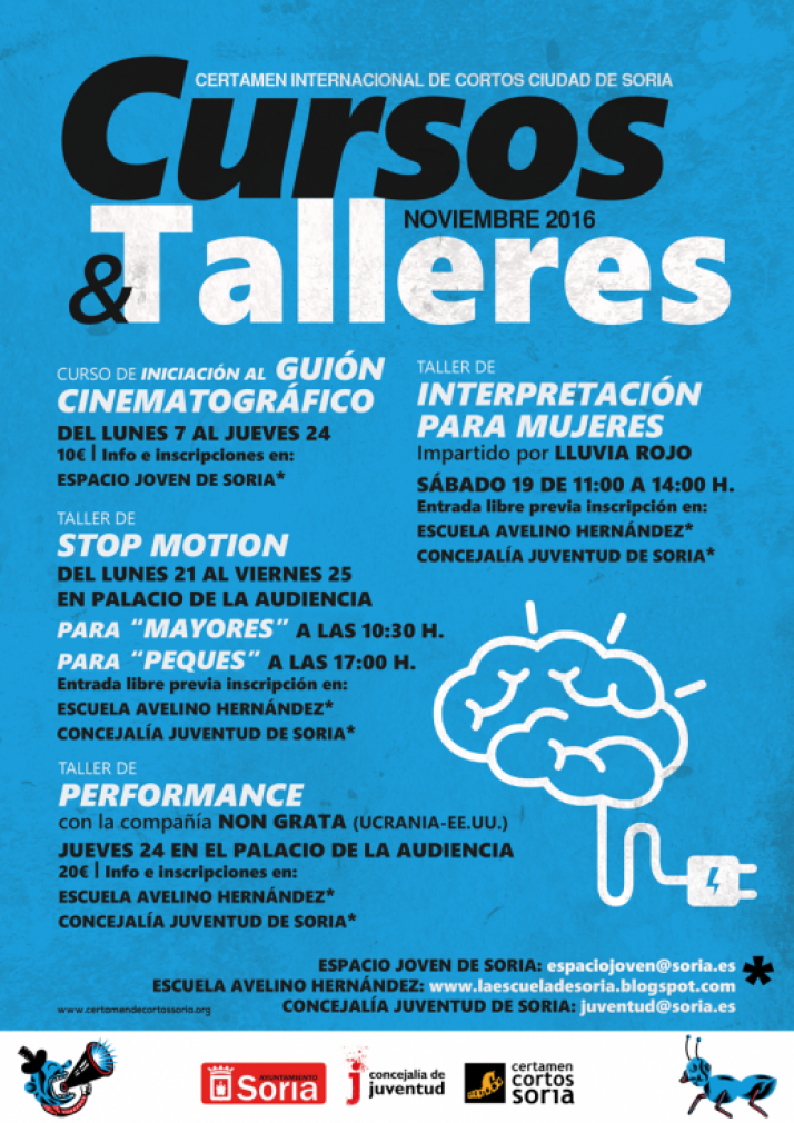 Cursos de Juventud del Ayuntamiento de Soria para este cuarto trimestre