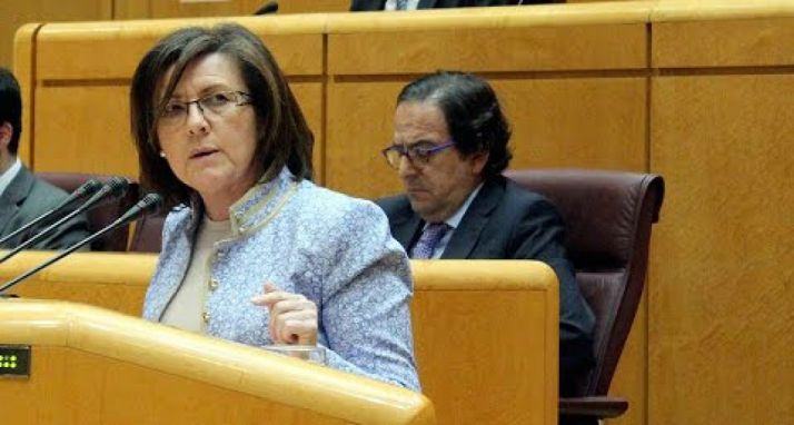 Mar Angulo en una intervención en el Senado. 