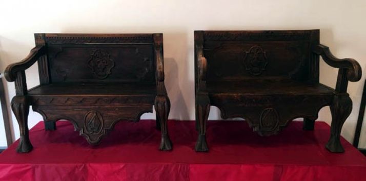 Las dos piezas cedidas en depósito al Ayuntamiento burgense.