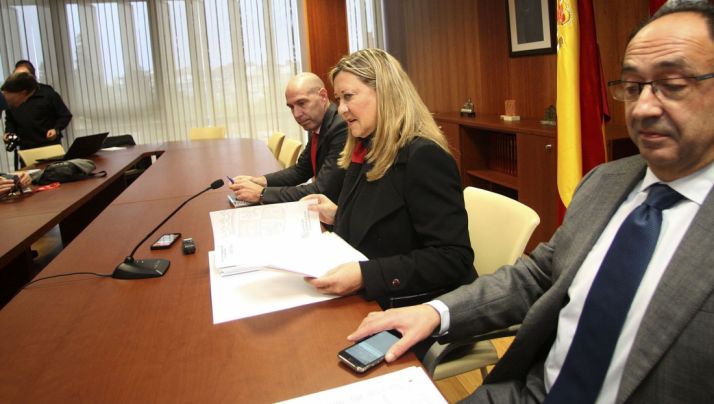 La consejera este martes en la Delegación Territorial de la Junta en Soria. / SN