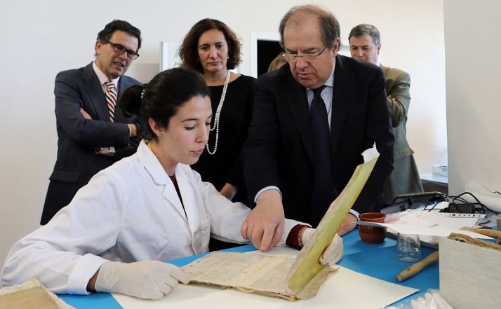 Herrera, este jueves en la inaguración de la Bienal AR&PA./Jta.