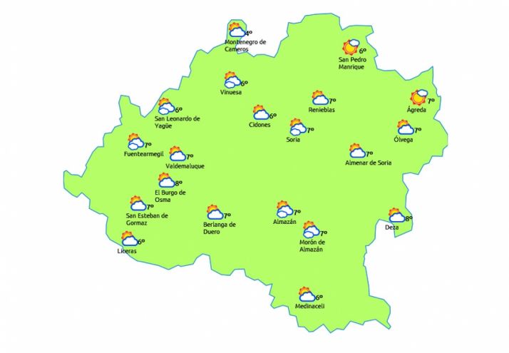 Las previsiones para este martes./eltiempo.es