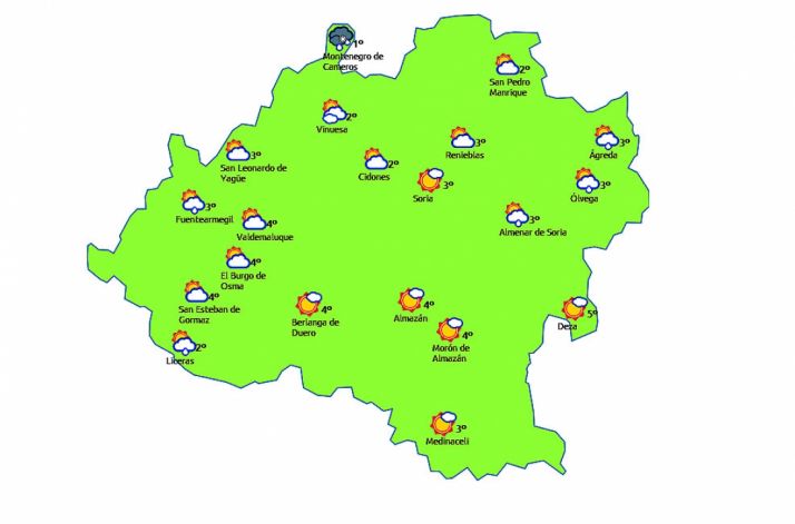 Previsión para este lunes./eltiempo.es
