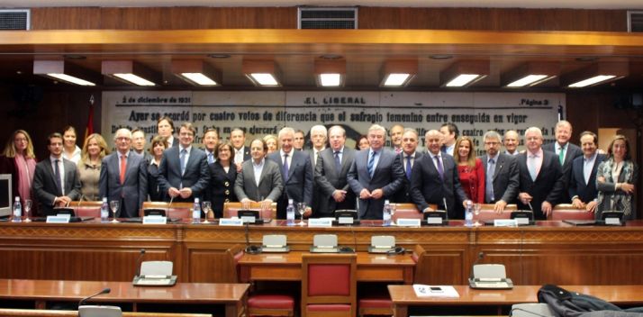 El grupo de senadores castellanoleoneses.