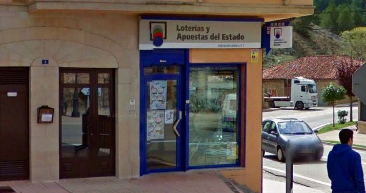 La administración de Lotería donde se selló el boleto./GM