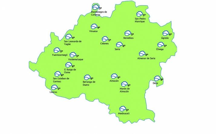 Cielos cubiertos este martes./eltiempo.es