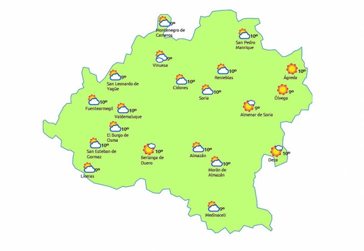 El mapa para este viernes./eltiempo.es