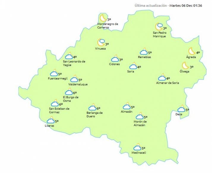 La previsión para este martes / eltiempo.es