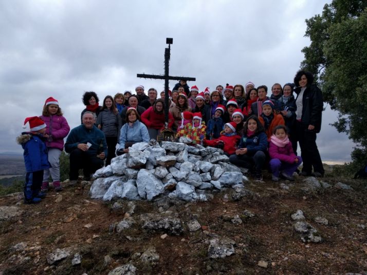 Belén colocado en la cima de la sierra del Tiñoso.