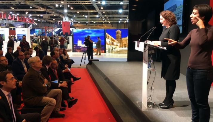 La consejera presenta el evento en Fitur, en Madrid, este miércoles. /Ayto.