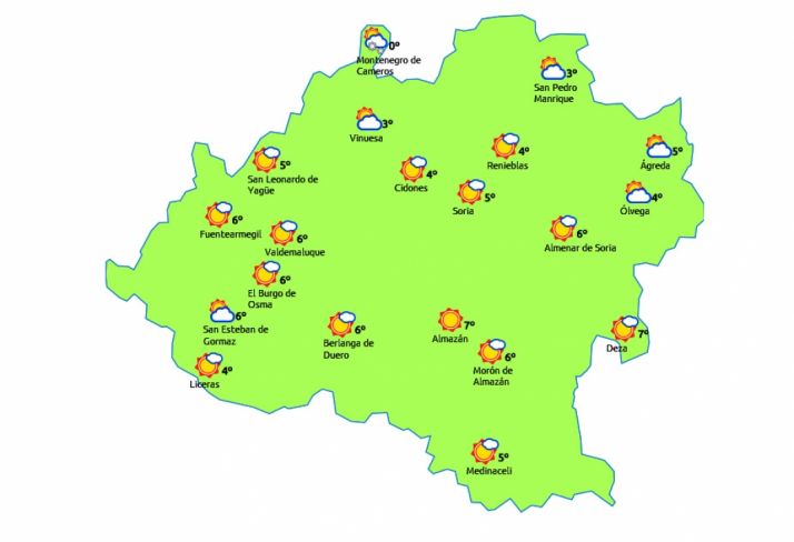 El mapa para este lunes 23. /eltiempo.es