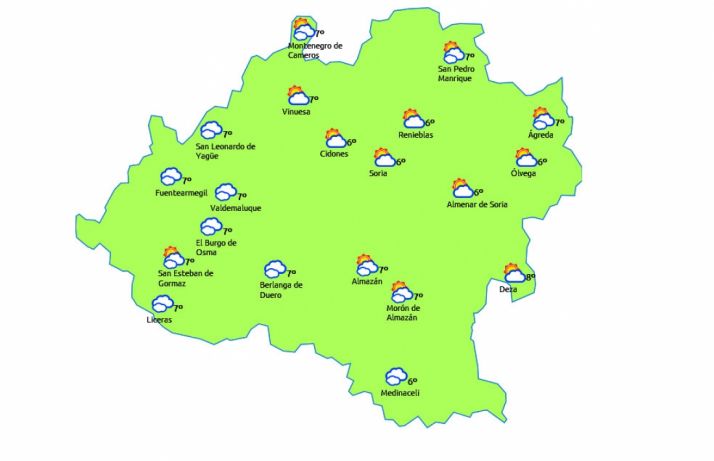 El mapa para este lunes 2 de enero./eltiempo.es