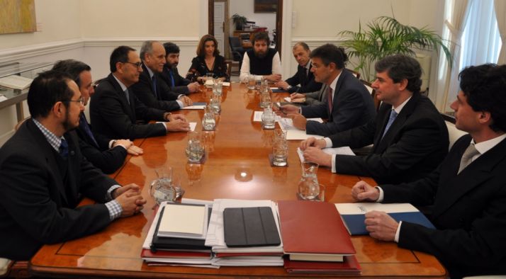 Encuentro de las patronales de Soria, Cuenca y Teruel con el ministro. /FOES
