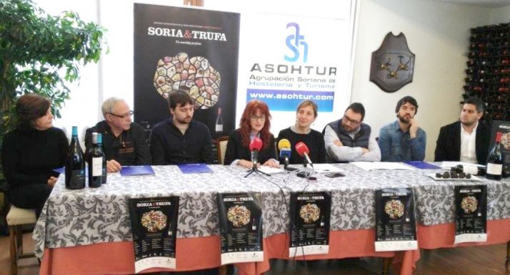 Imagen de la presentación del programa Soria y Trufa, en el restaurante Santo Domingo II. /SN