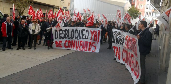 Imagen de la concentración este miércoles. /SN