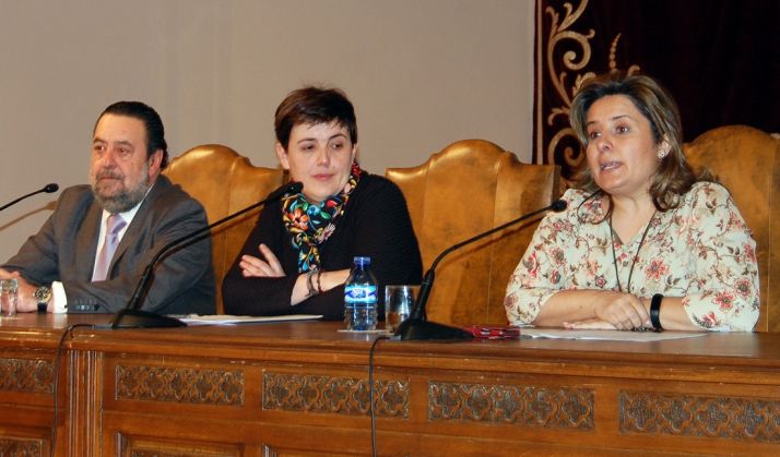 Pérez, Alegre e Ibáñez este jueves en la Tirso de Molina./Dip