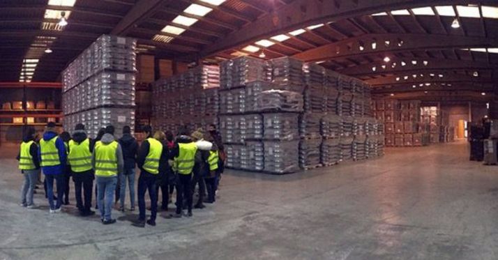 Un momento de la visita.