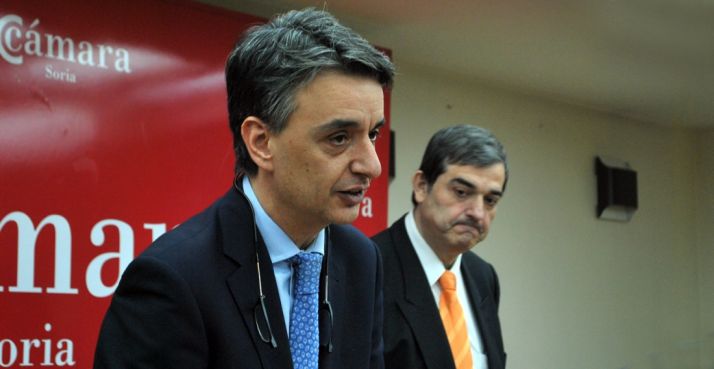 Jorge Morro Villacián, junto a Alberto Santamaría, este jueves en la Cámara. /SN