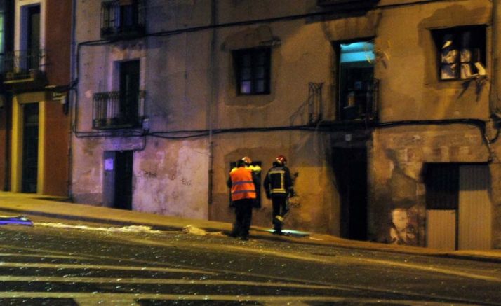 El lugar tras la fuerte explosión./SN 