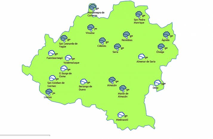Previsión para este martes./eltiempo.es
