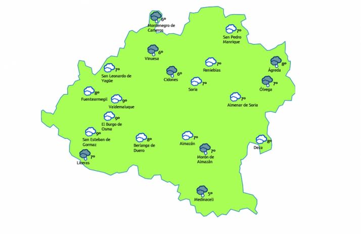 Lluvias para este jueves./eltiempo.es