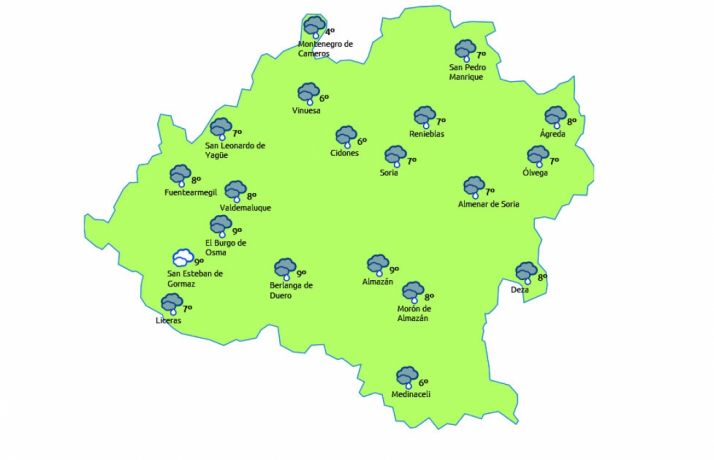 Previsiones para este viernes./eltiempo.es