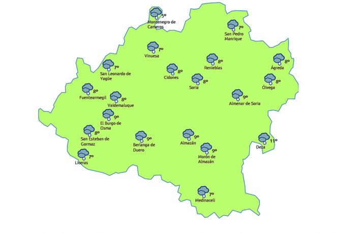 Previsión para este 7 de febrero./eltiempo.es