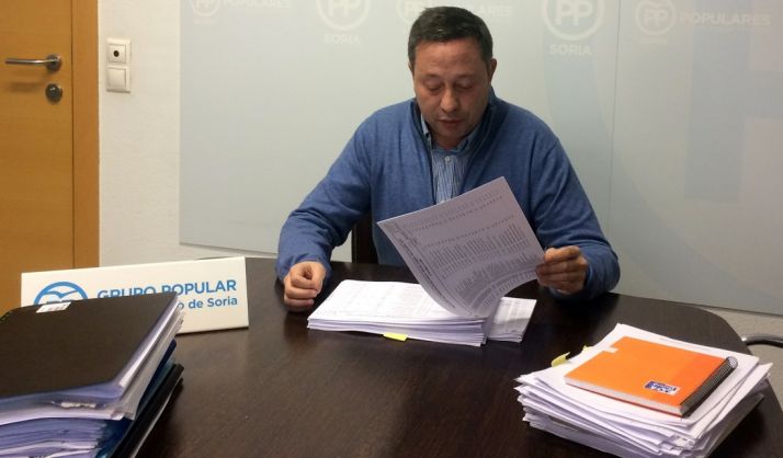 Adolfo Sainz este jueves en el ayuntamiento. 