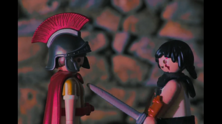 Diorama de Playmobil sobre Numancia.