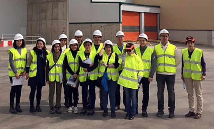 Los técnicos en su visita a la cooperativa.