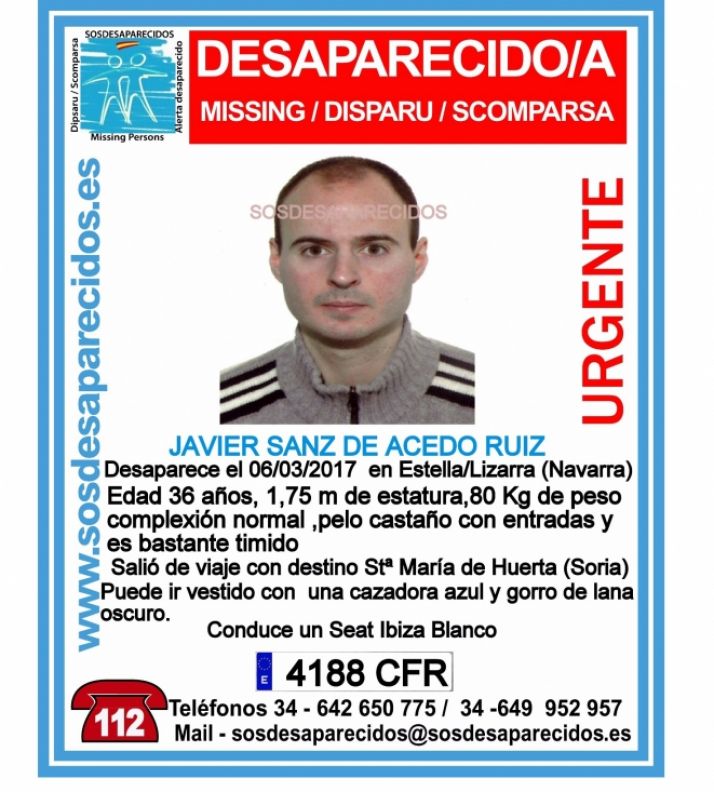 El cartel con los datos de la búsqueda. 