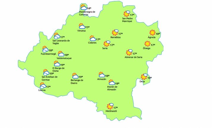 Previsión para este miércoles./eltiempo.es