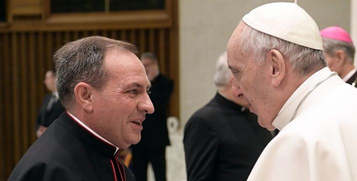 Martínez Varea, con el Papa Francisco en una imagen de este año. /DOS