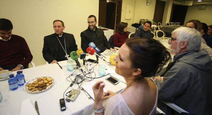 El prelado este martes con los medios de comunicación sorianos. /SN