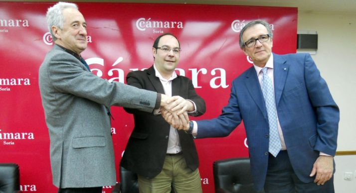 Fidel Romo (izda.), José Ignacio Díez y José González este jueves. /SN