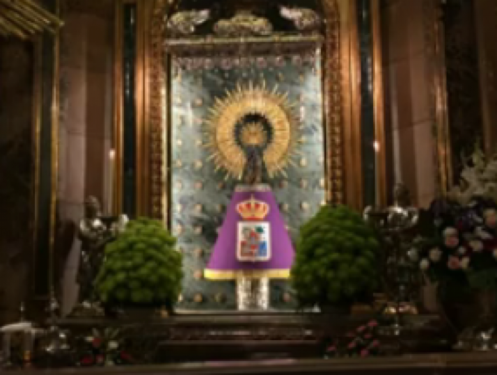 La Virgel del Pilar con el manto de Soria/ CSZ
