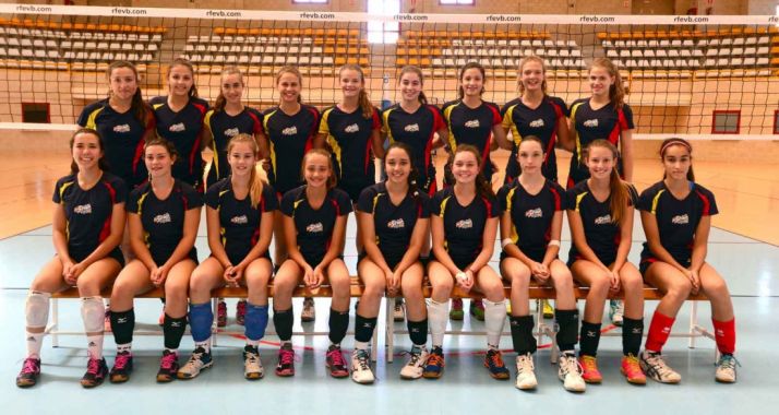 El combinado nacional sub-16 de voley.